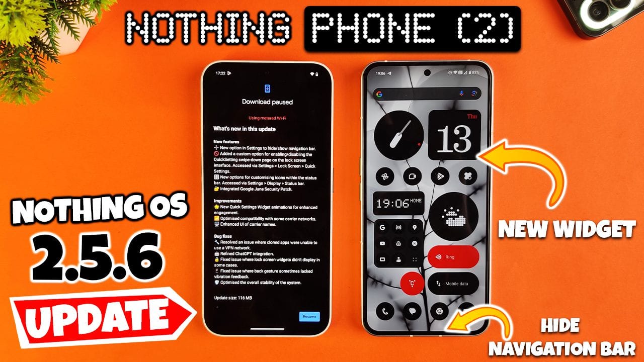 Nothing OS 2.5.6 Update for Phone 2