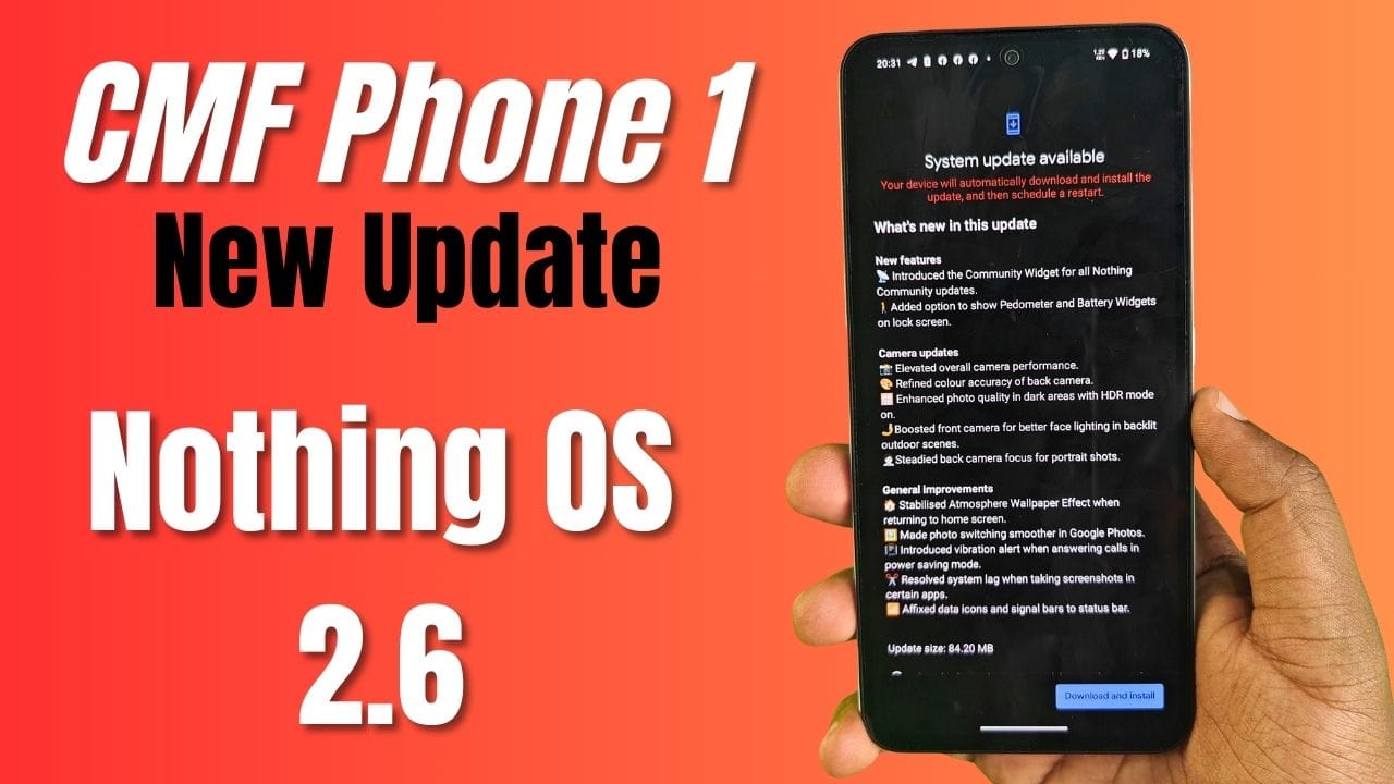 CMF Phone 1 Nothing OS 2.6 Update