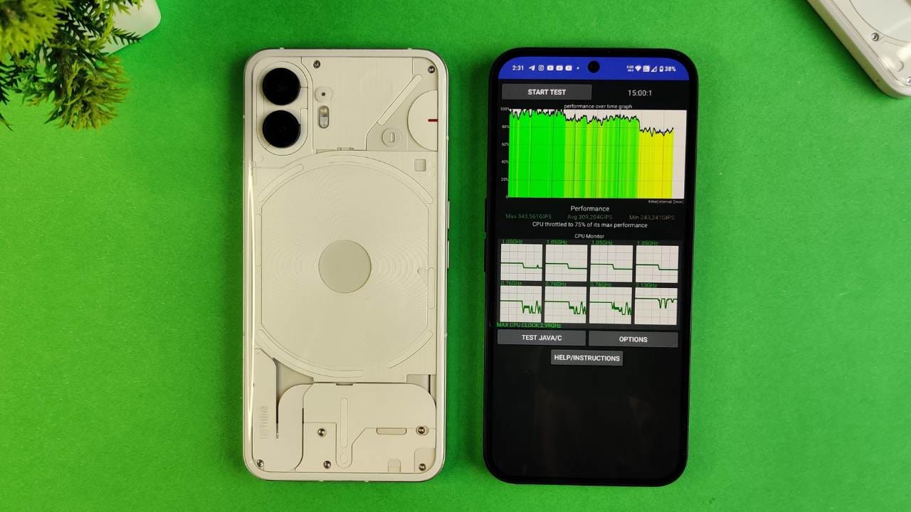 Nothing Phone 2 Performance CPU Throttling