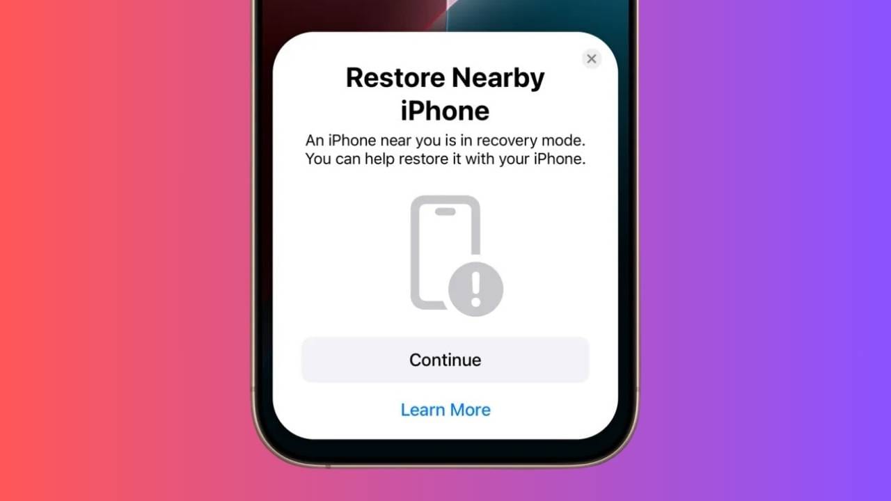 Restore Nearby iPhone 16