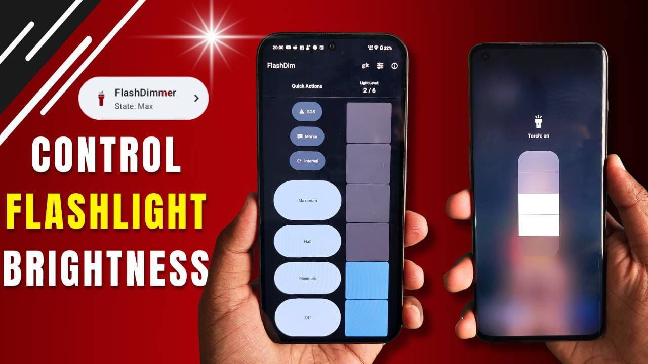 Control Flashlight Brightness on Nothing Phones