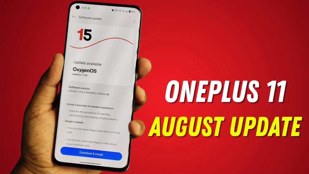 OnePlus 11 OxygenOS 15 August Update