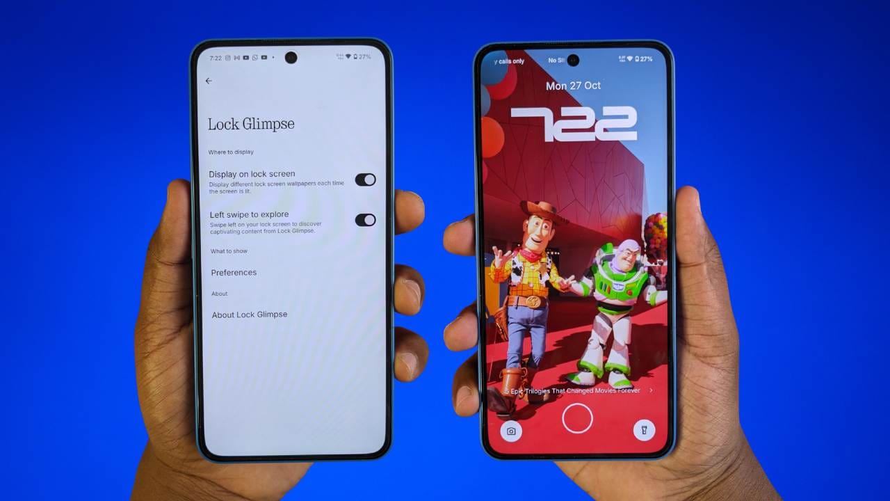 Lock Glimpse in Nothing OS 4.0 in Phone 3a