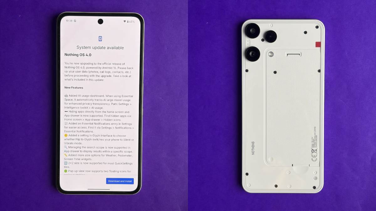 Nothing OS 4.0 update for Nothing Phone 3a Lite