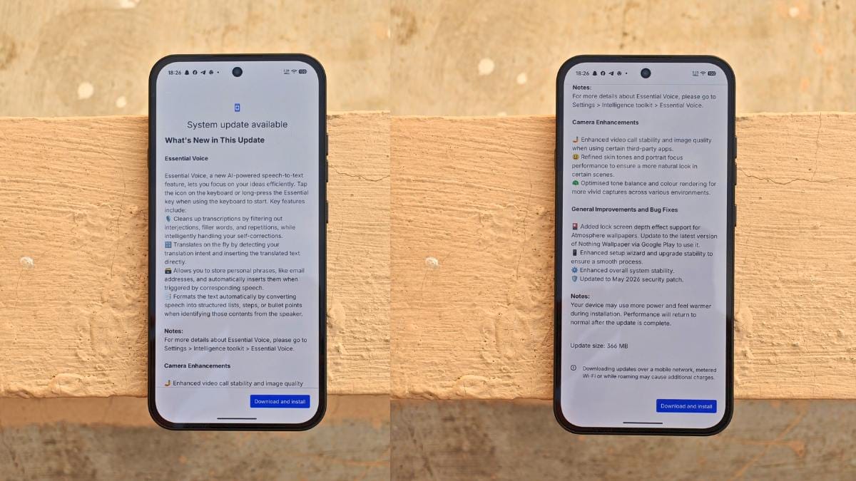 Nothing OS 4.1 May 2026 Update for Nothing Phone 4a