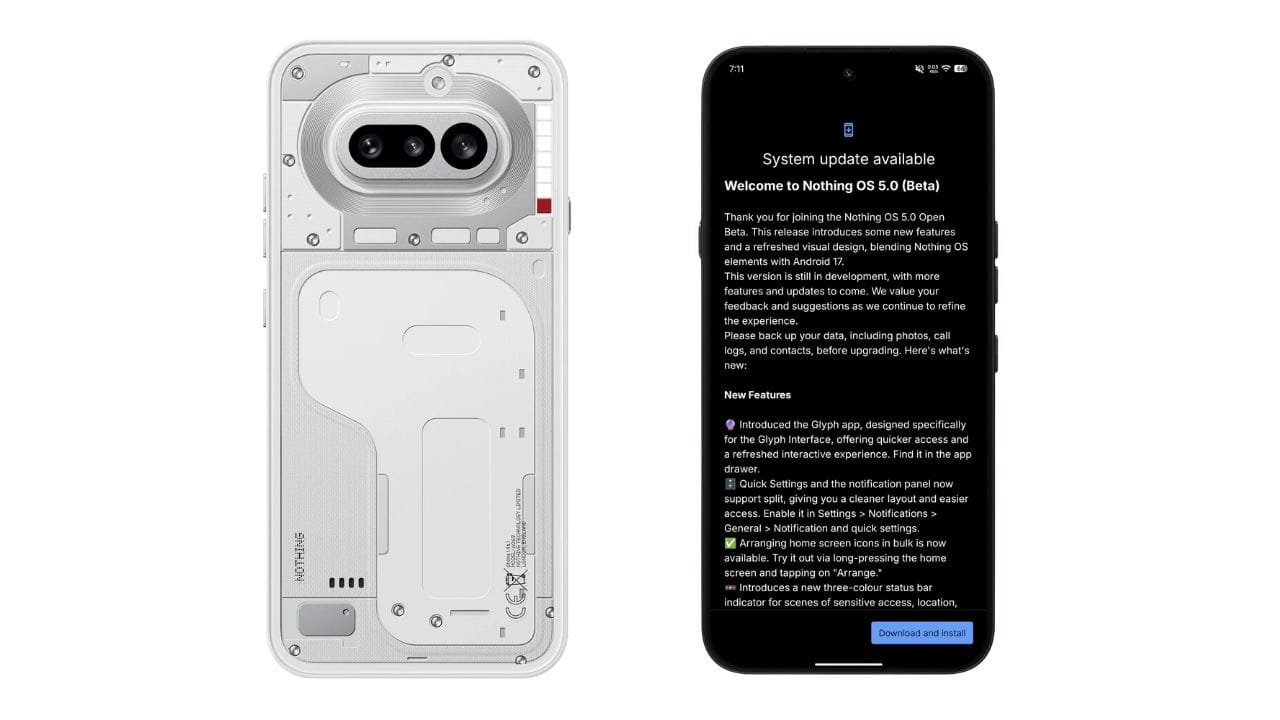 Nothing OS 5.0 for Phone 4a
