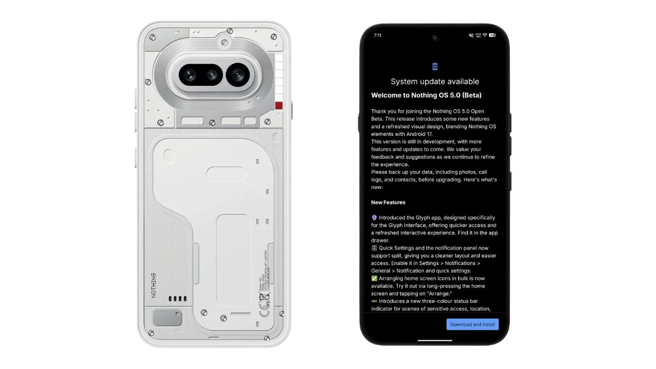 Nothing OS 5.0 for Phone 4a