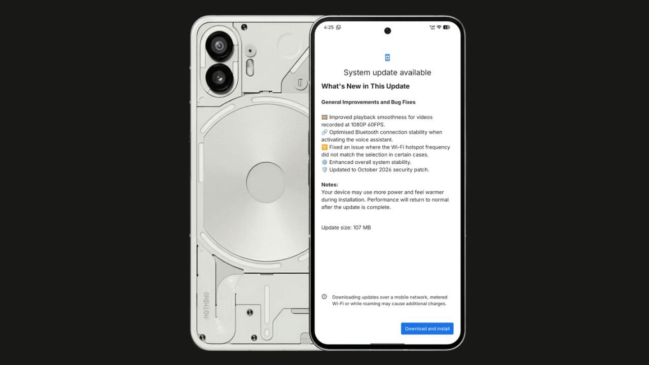Nothing Phone 2 October Nothing OS 4.1 Update